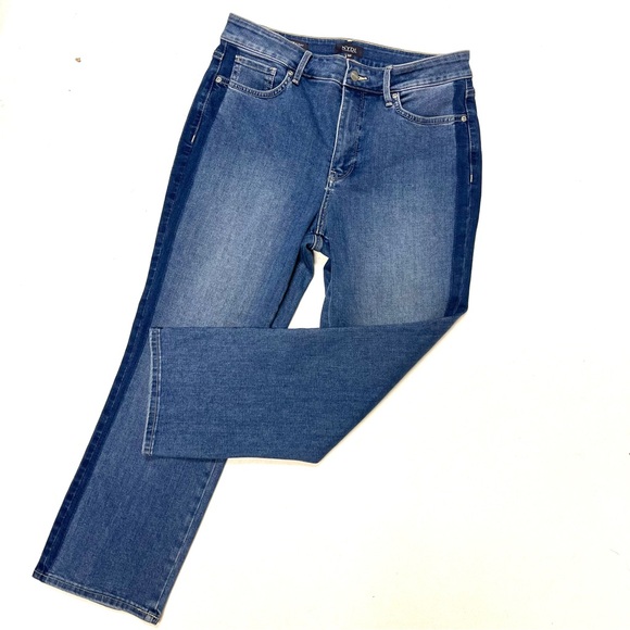 NYDJ Marilyn Straight Leg Stretch Jeans - Sz 10P - Picture 5 of 8